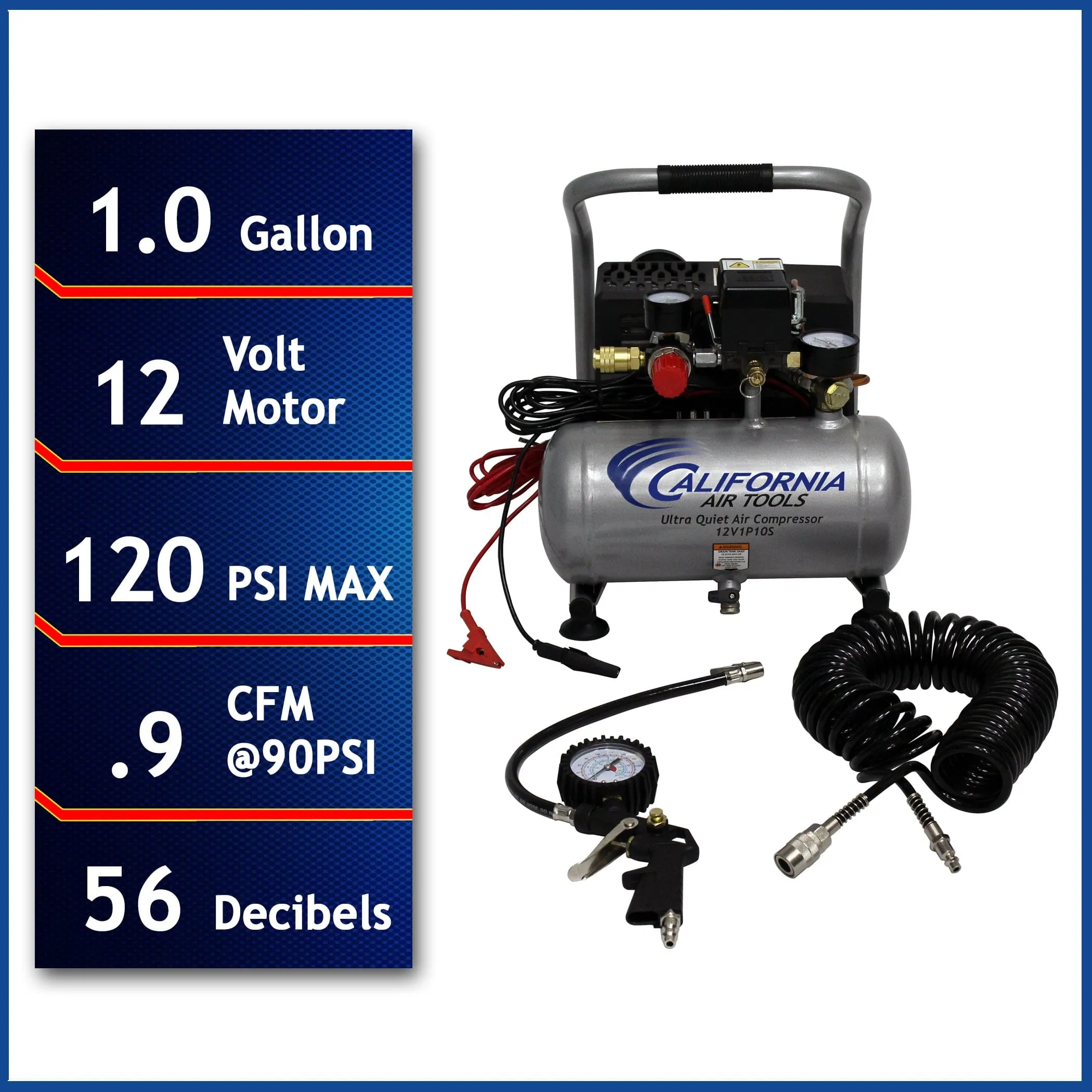 12V 1 Gallon Steel Tank Portable Air Compressor