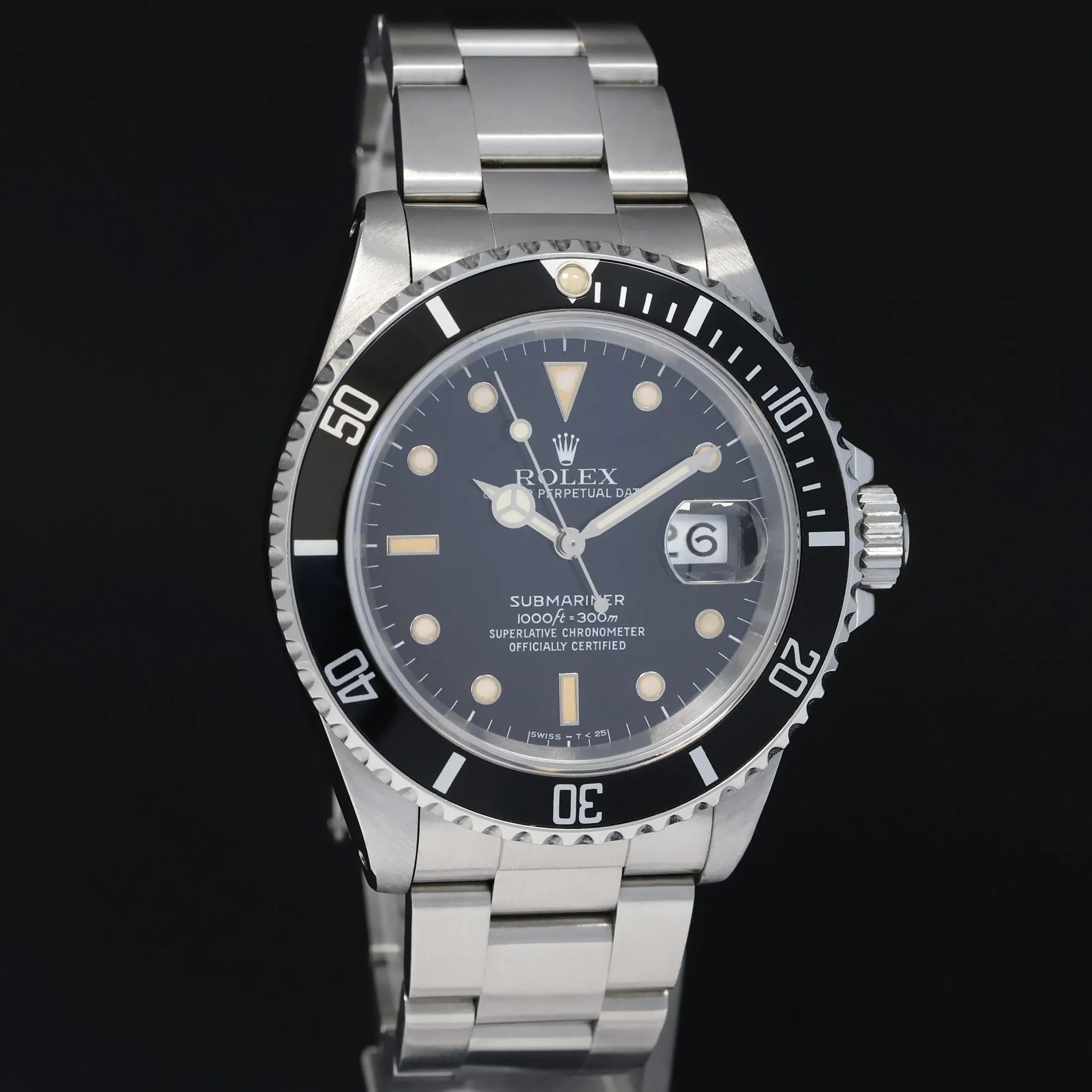 1989 MINT Rolex Submariner Date 16610 Steel Black 40mm Oyster Watch Box