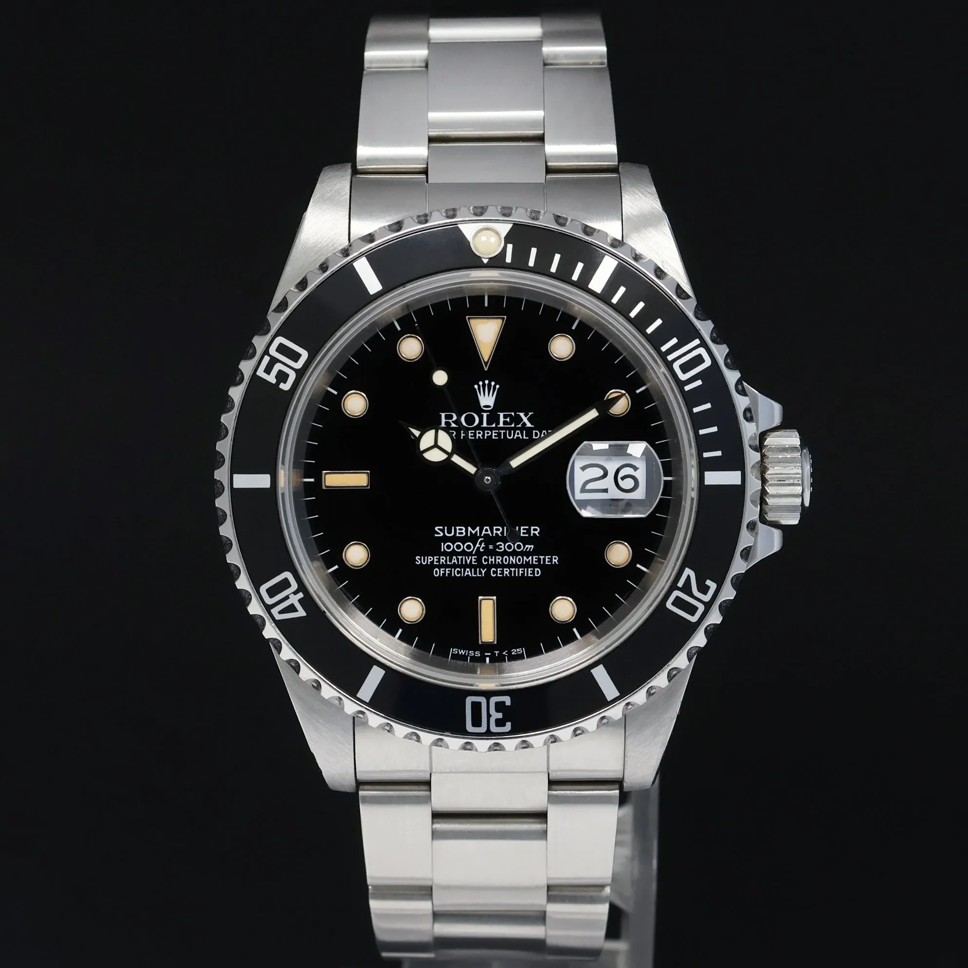 1989 MINT Rolex Submariner Date 16610 Steel Black 40mm Oyster Watch Box