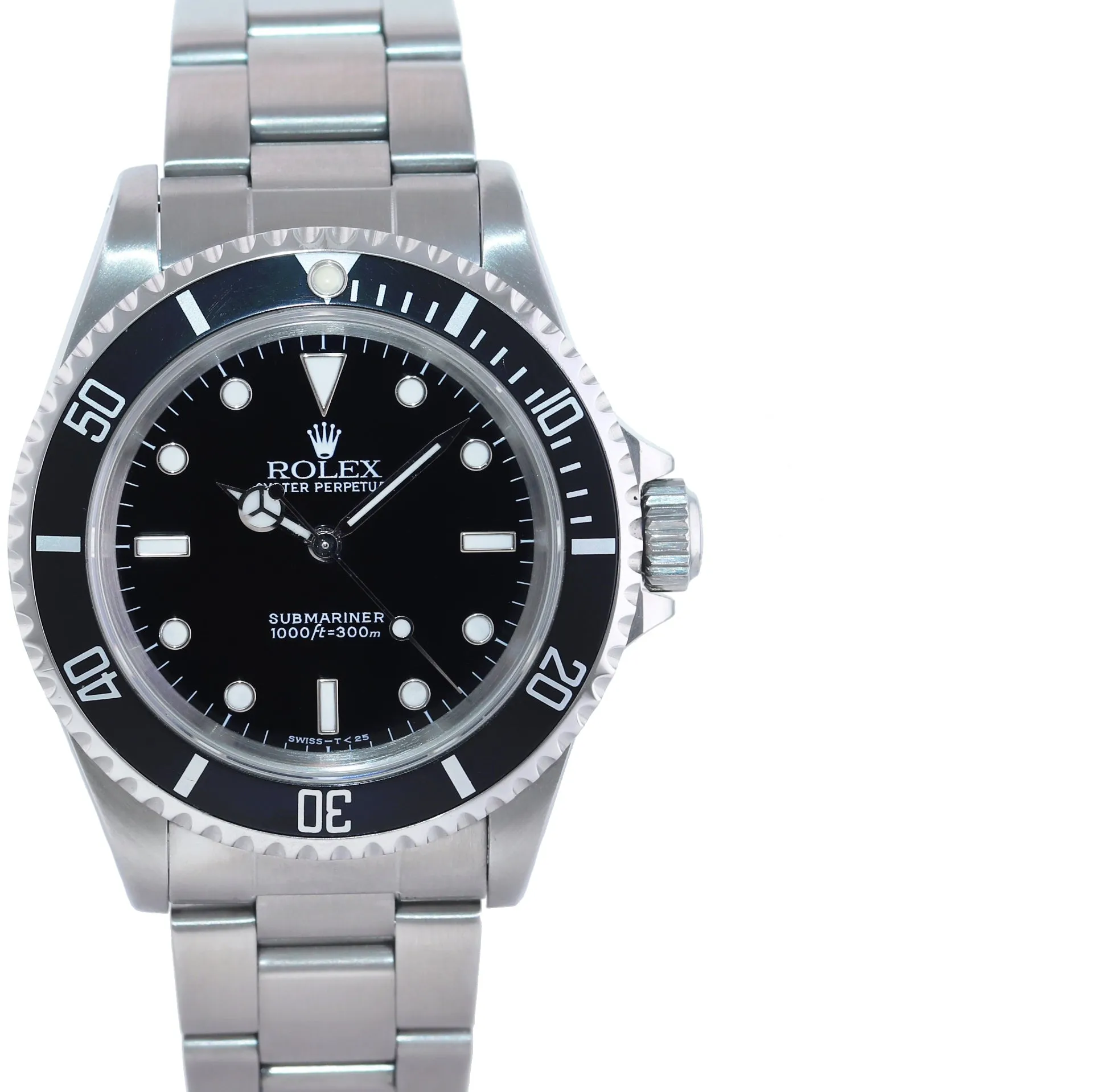 1995 Rolex Submariner No-Date 2 line Tritium dial 14060 Steel Black 40mm Watch Box