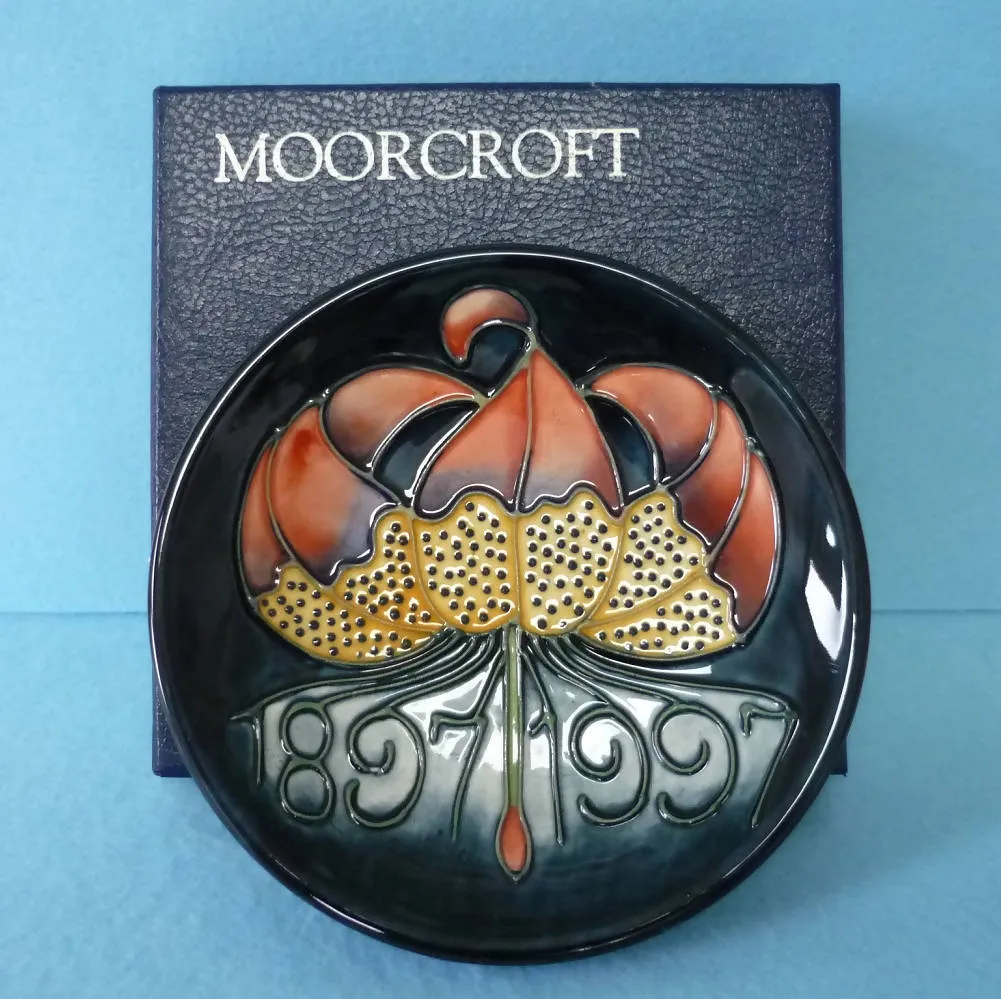 A Boxed Moorcroft Centenary Pin Dish