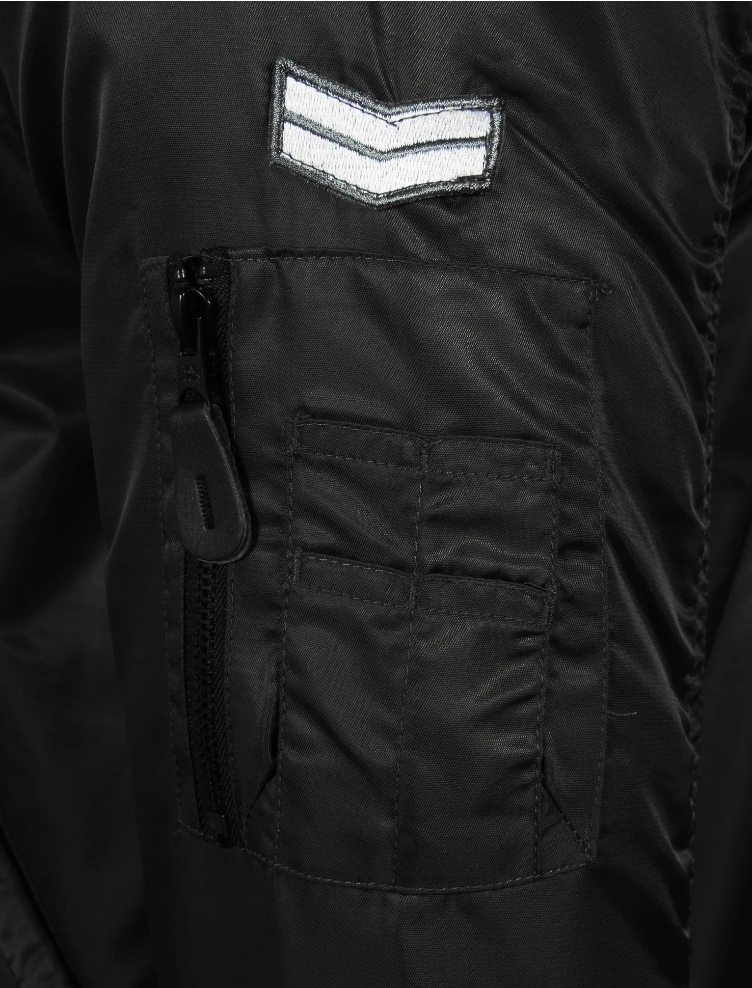 Amalfi Bomber Jacket with Flight Patches in Black - Tokyo Laundry