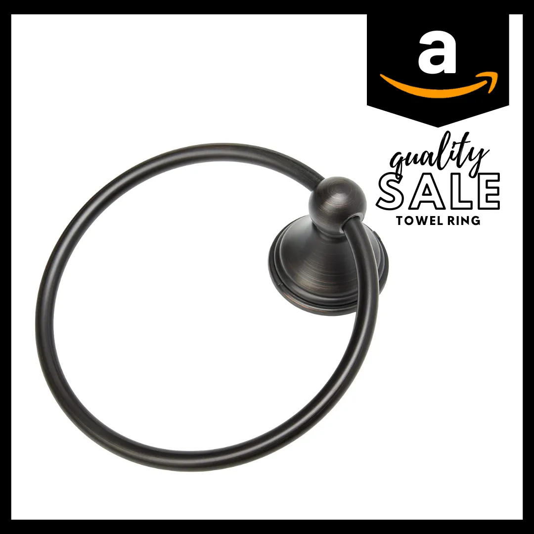 AmazonBasics Modern Towel Ring - Oil-Rubbed Bronze