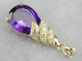 Amethyst and Diamond Pendant