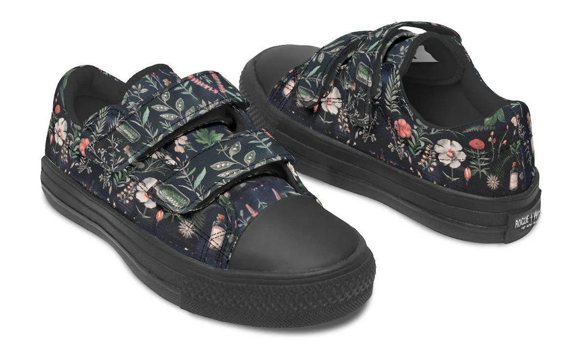 Apothecary Haven Kids Low Tops - Easy Strap Canvas Kids Shoes with Durable Rubber Soles