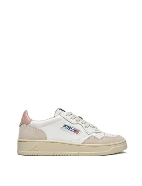 Autry Womens Medalist Low Leather / Suede White / Powder Trainers