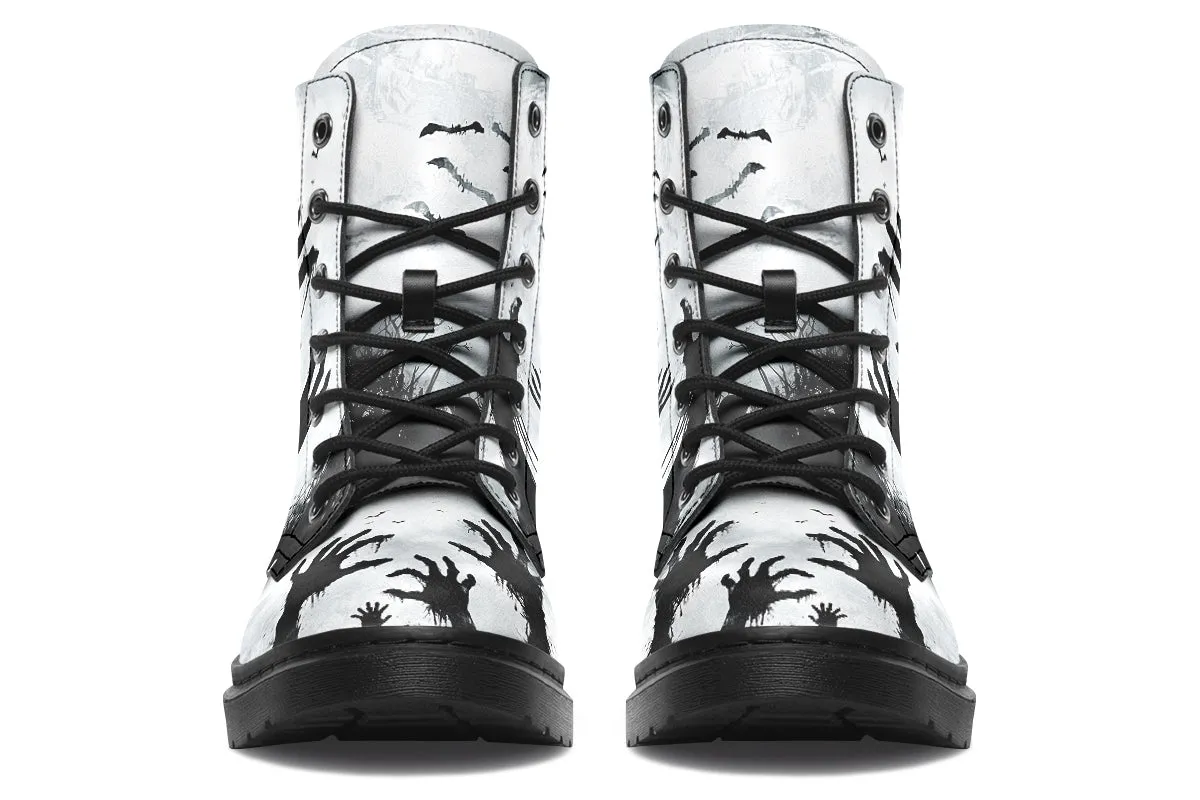 Awakened Boots - Vegan Leather Doc-Style Boots with Durable Stitched on Soles