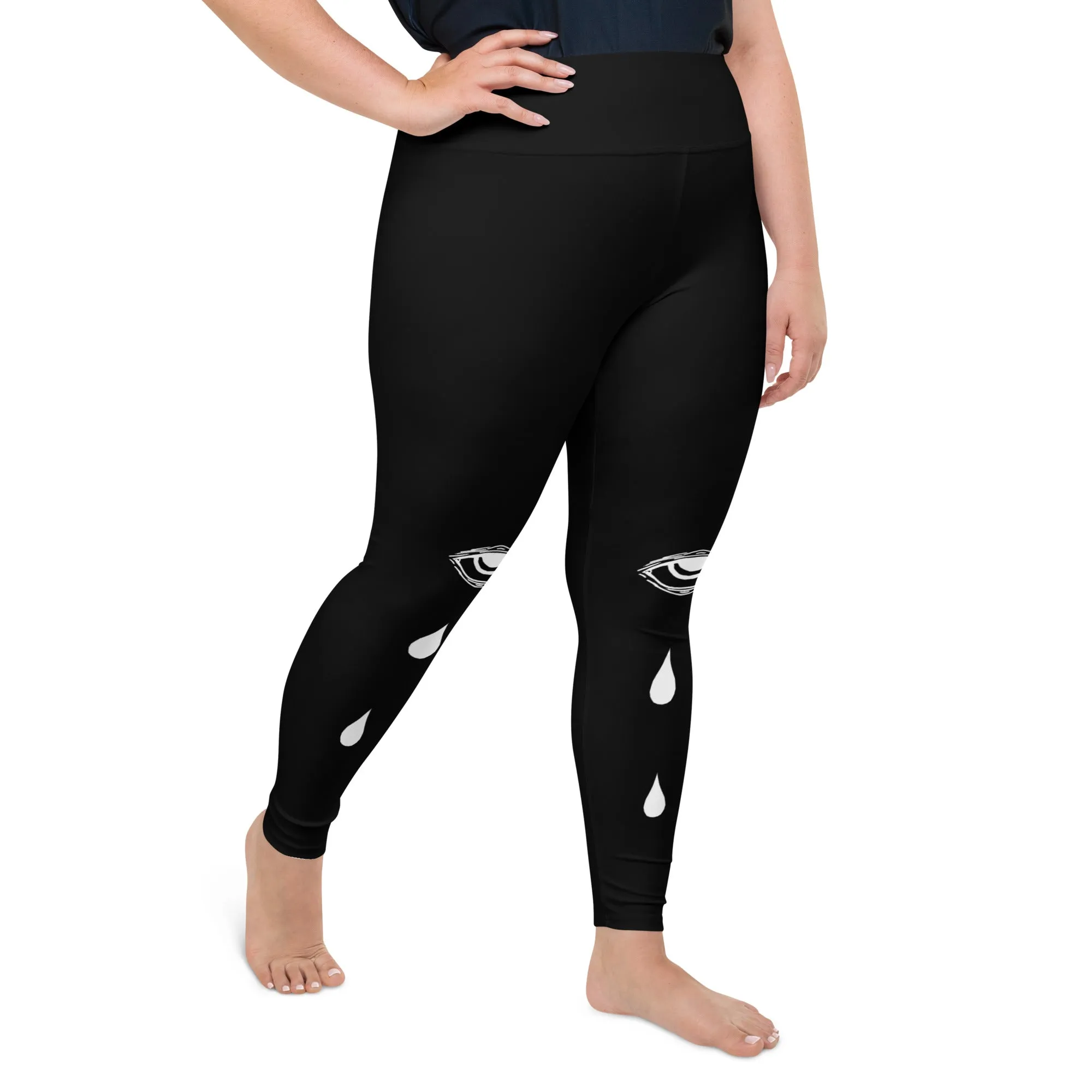 Bitter Truth Plus Size Leggings - UPF 50  Alt Style Vegan Activewear - Witchy Goth Leisurewear - Gothic Yoga