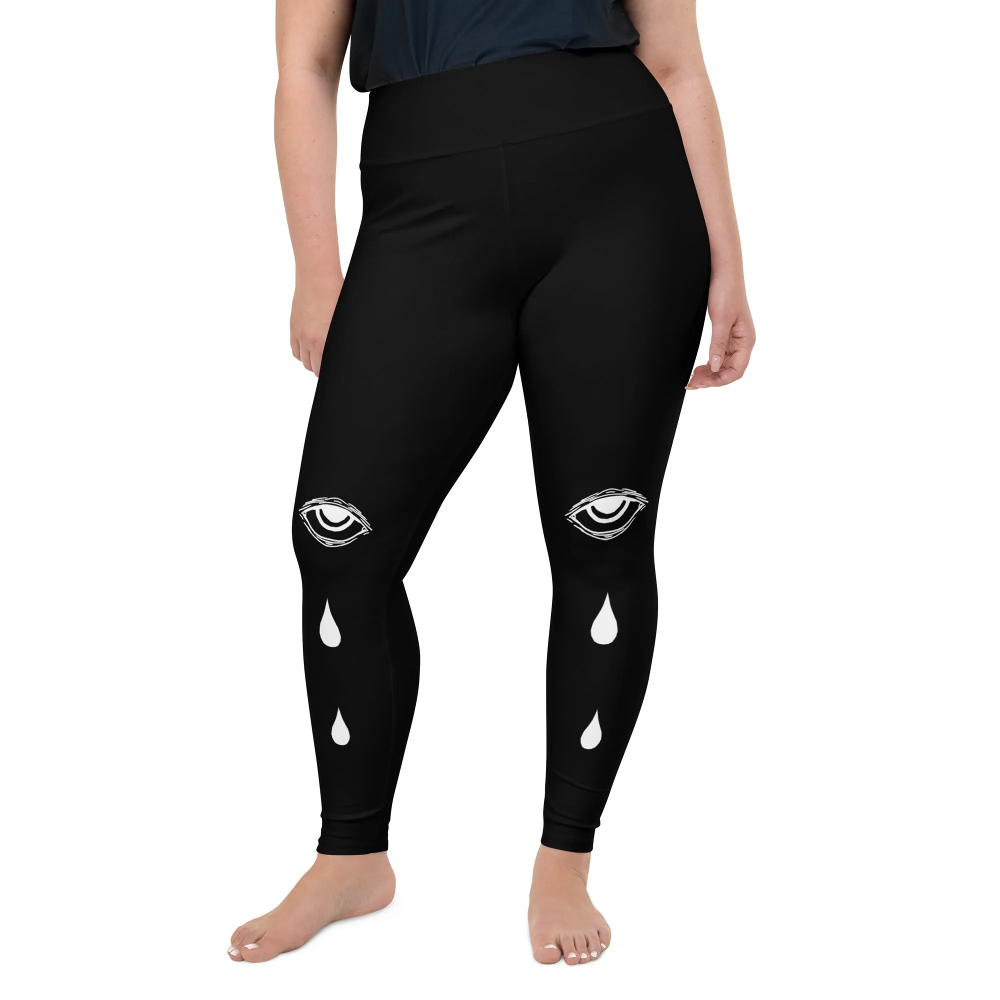 Bitter Truth Plus Size Leggings - UPF 50  Alt Style Vegan Activewear - Witchy Goth Leisurewear - Gothic Yoga