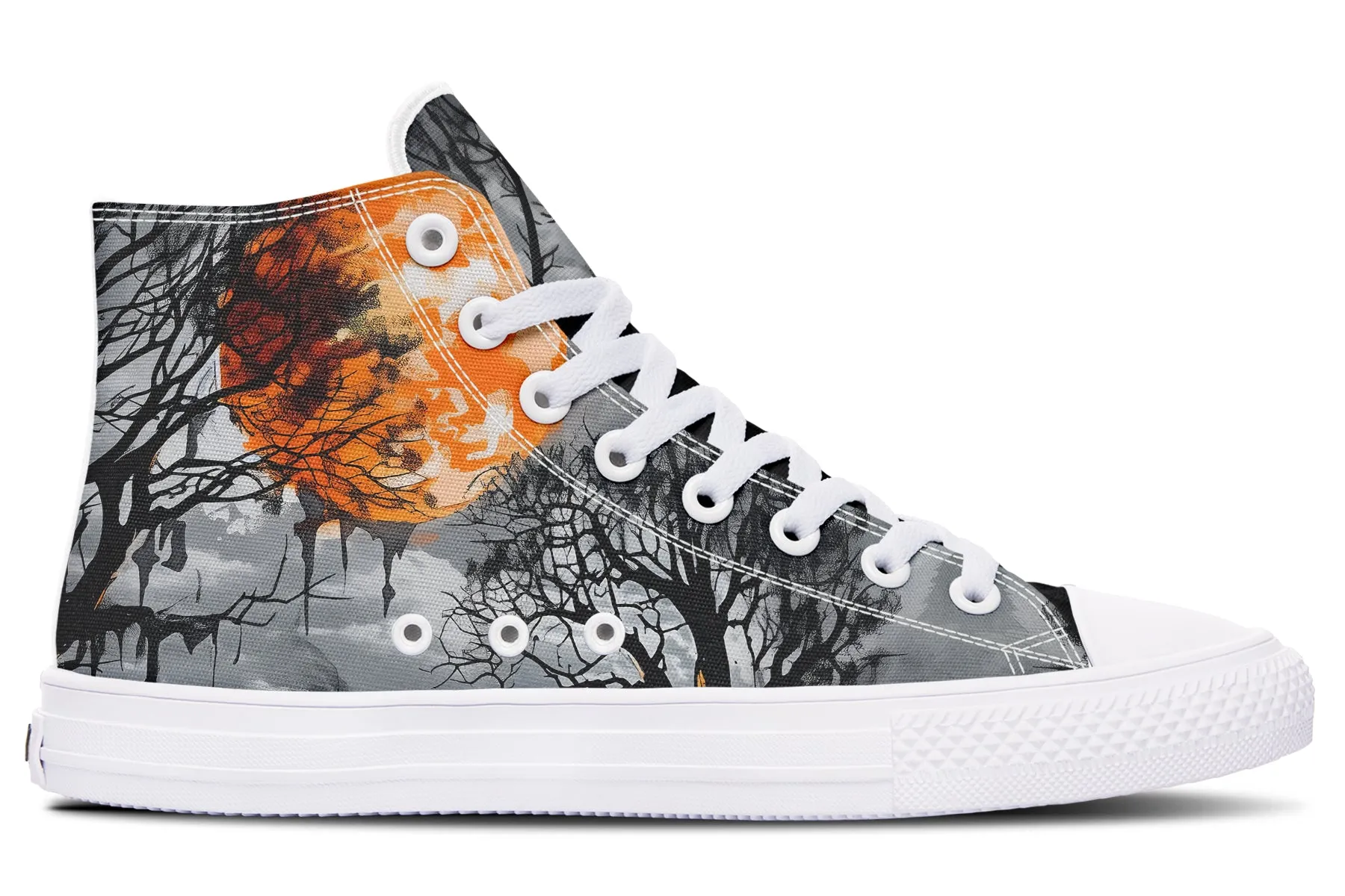 Blood Moon Manor High Tops - Classic Premium Canvas Shoes with Comfortable and Durable Soles