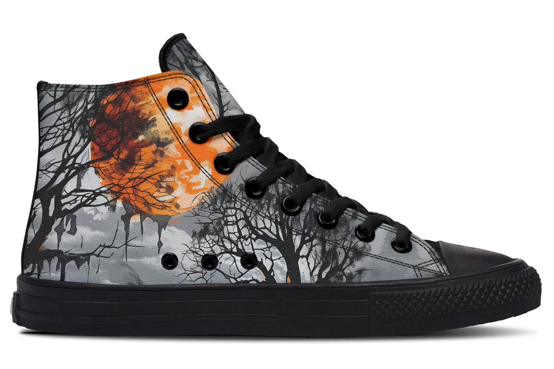 Blood Moon Manor High Tops - Classic Premium Canvas Shoes with Comfortable and Durable Soles