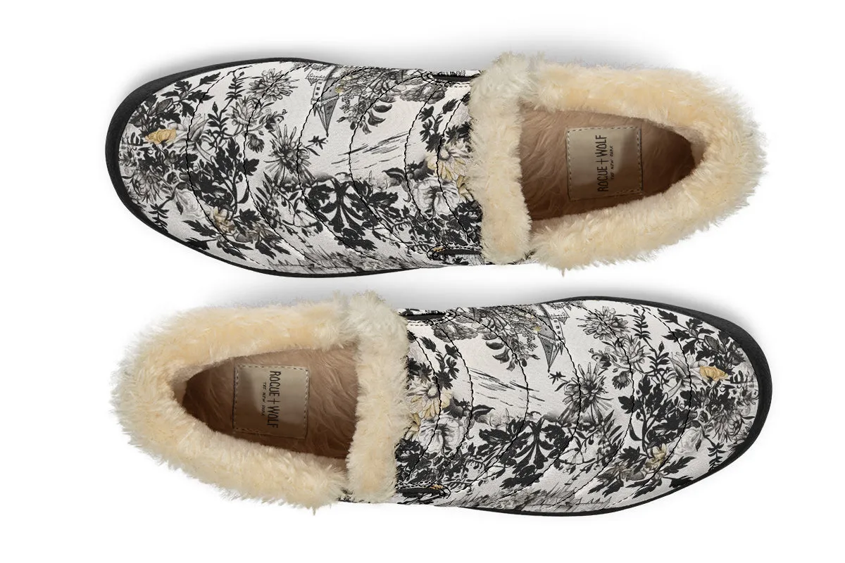 Castle in Bloom Winter Sneakers - Warm & Easy Slip-On Shoes Lined with Vegan Wool with Anti-Slip Soles