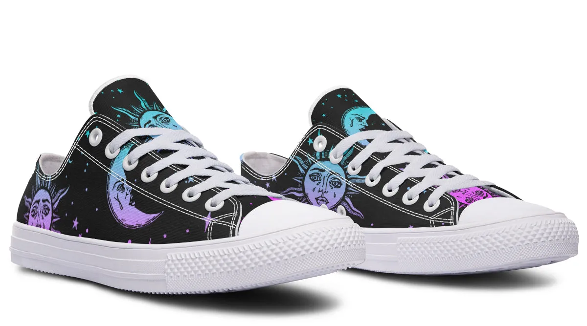 Celestial Pastel Low Tops - Classic Premium Canvas Shoes with Comfortable and Durable Soles