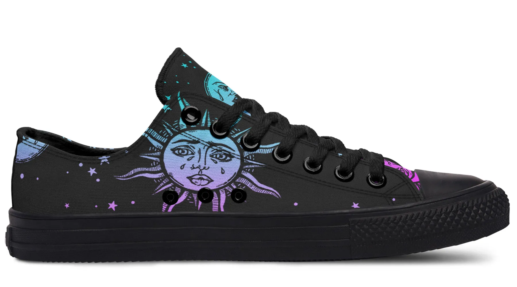 Celestial Pastel Low Tops - Classic Premium Canvas Shoes with Comfortable and Durable Soles