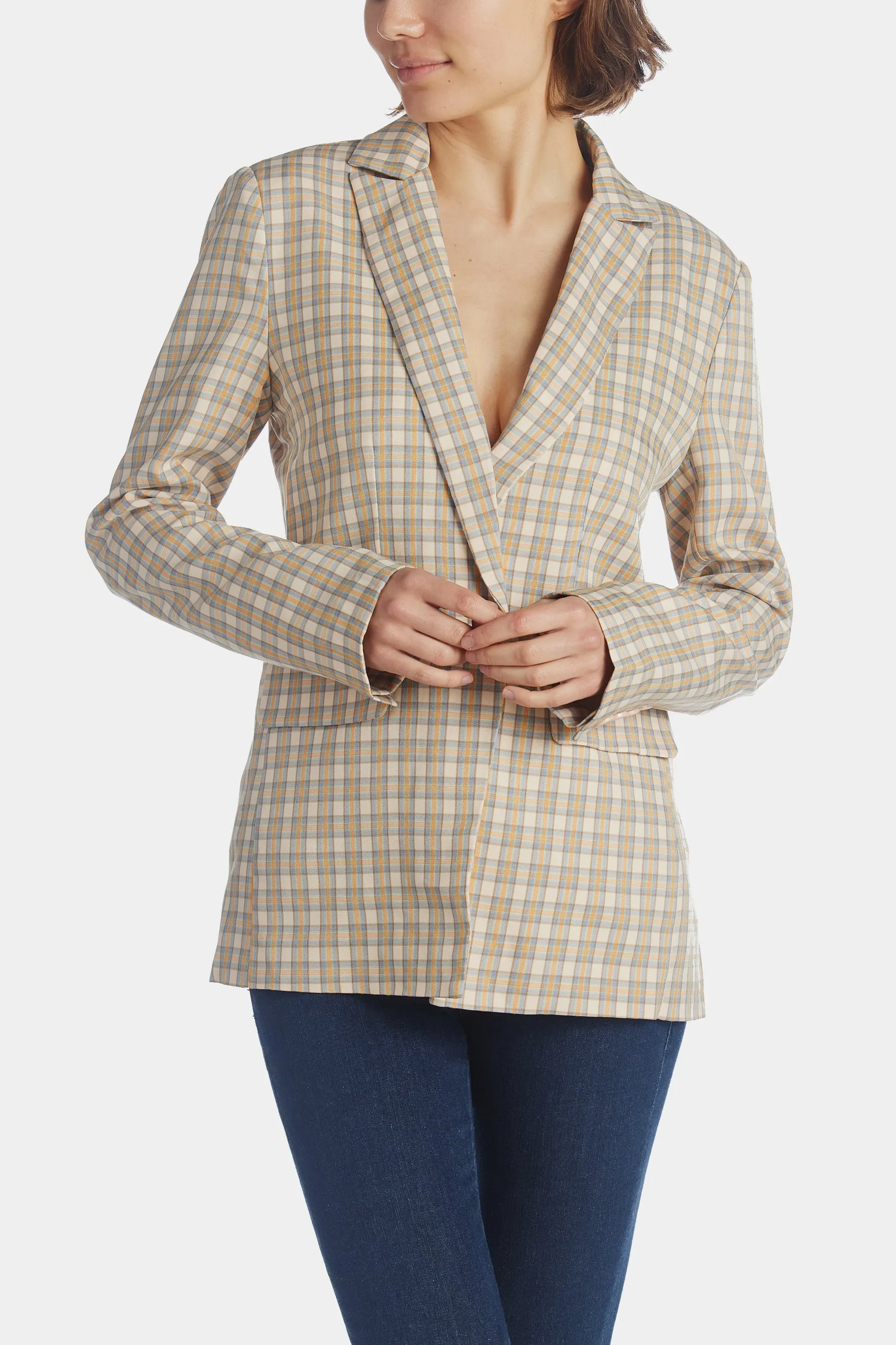 Checked Blazer