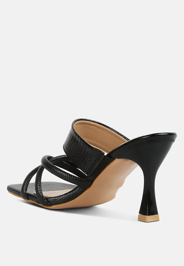 Chiri Criss Cross Strap Spool Heel Sandals By Ruw