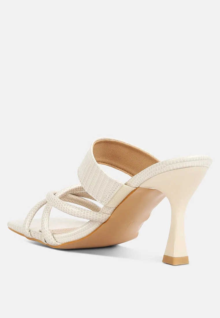 Chiri Criss Cross Strap Spool Heel Sandals By Ruw