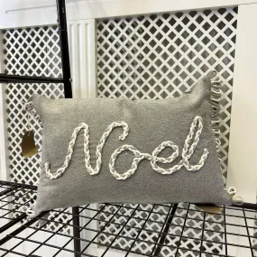 Christmas 'Noel' Embroidered Cushion