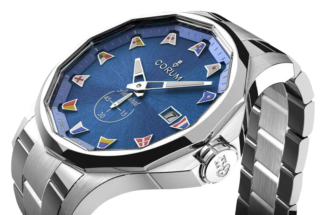 Corum Admiral 42 Automatic Stainless Steel Blue Dial Date Mens Watch 395.110.20/V720 AB52