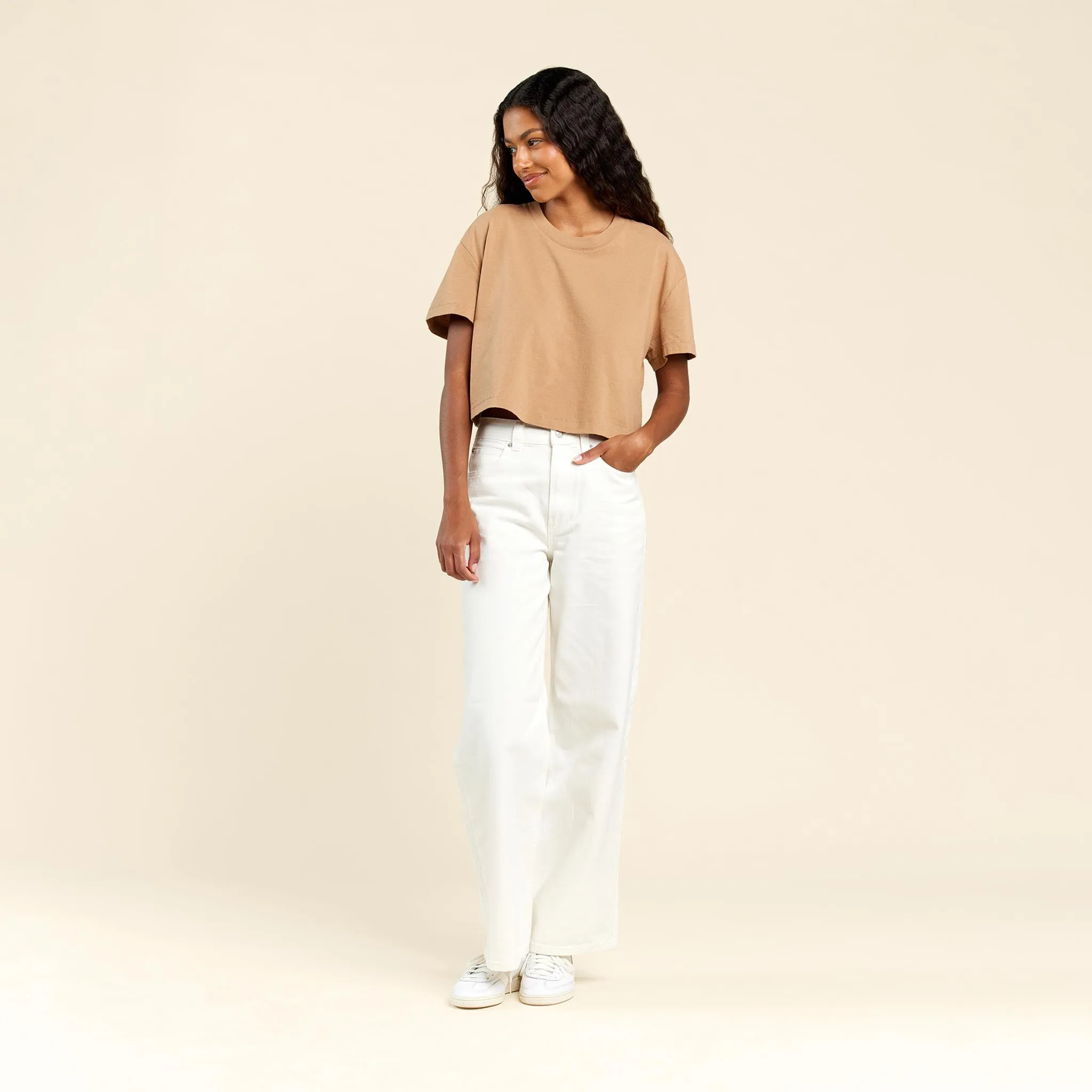 Cropped Tee | Cinnamon