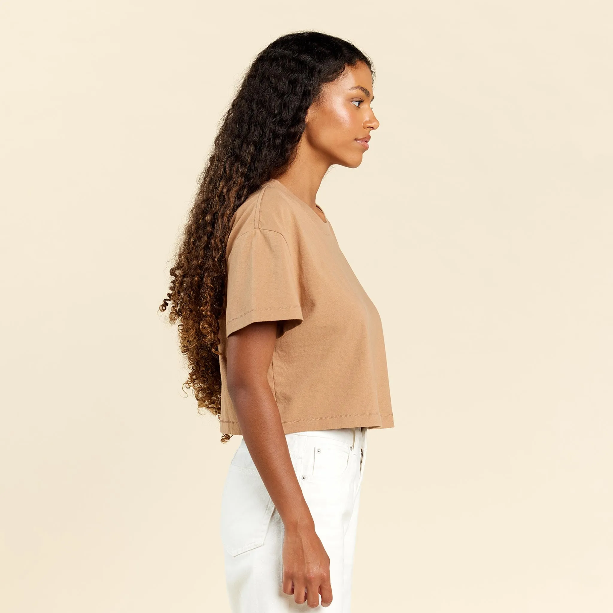 Cropped Tee | Cinnamon