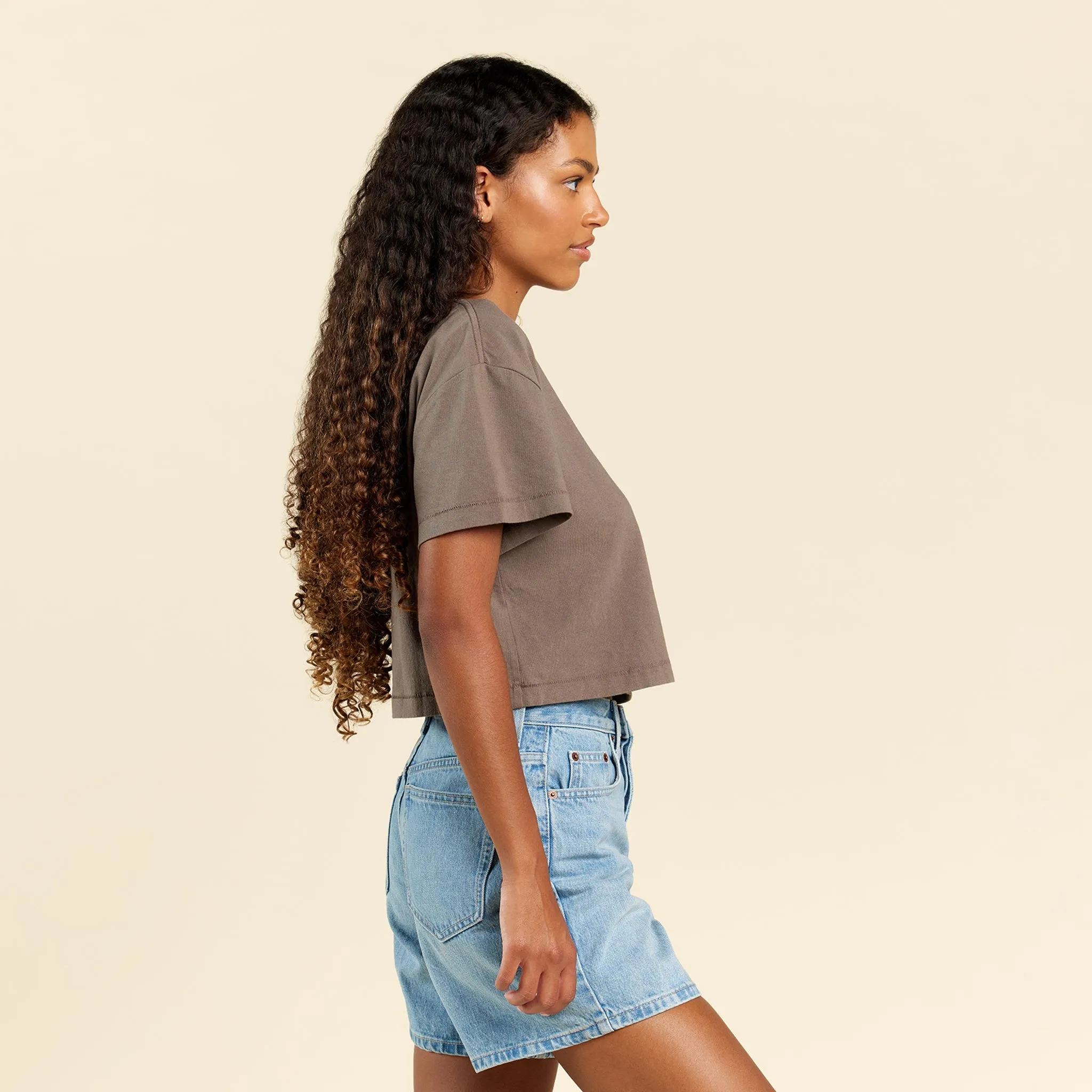 Cropped Tee | Mocha