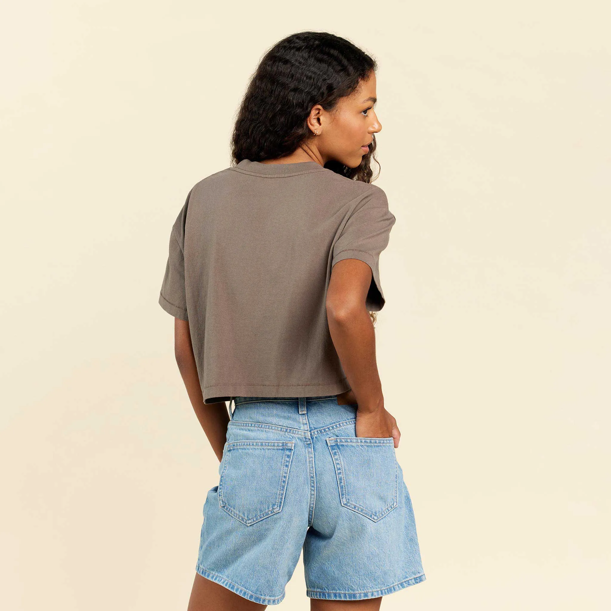 Cropped Tee | Mocha