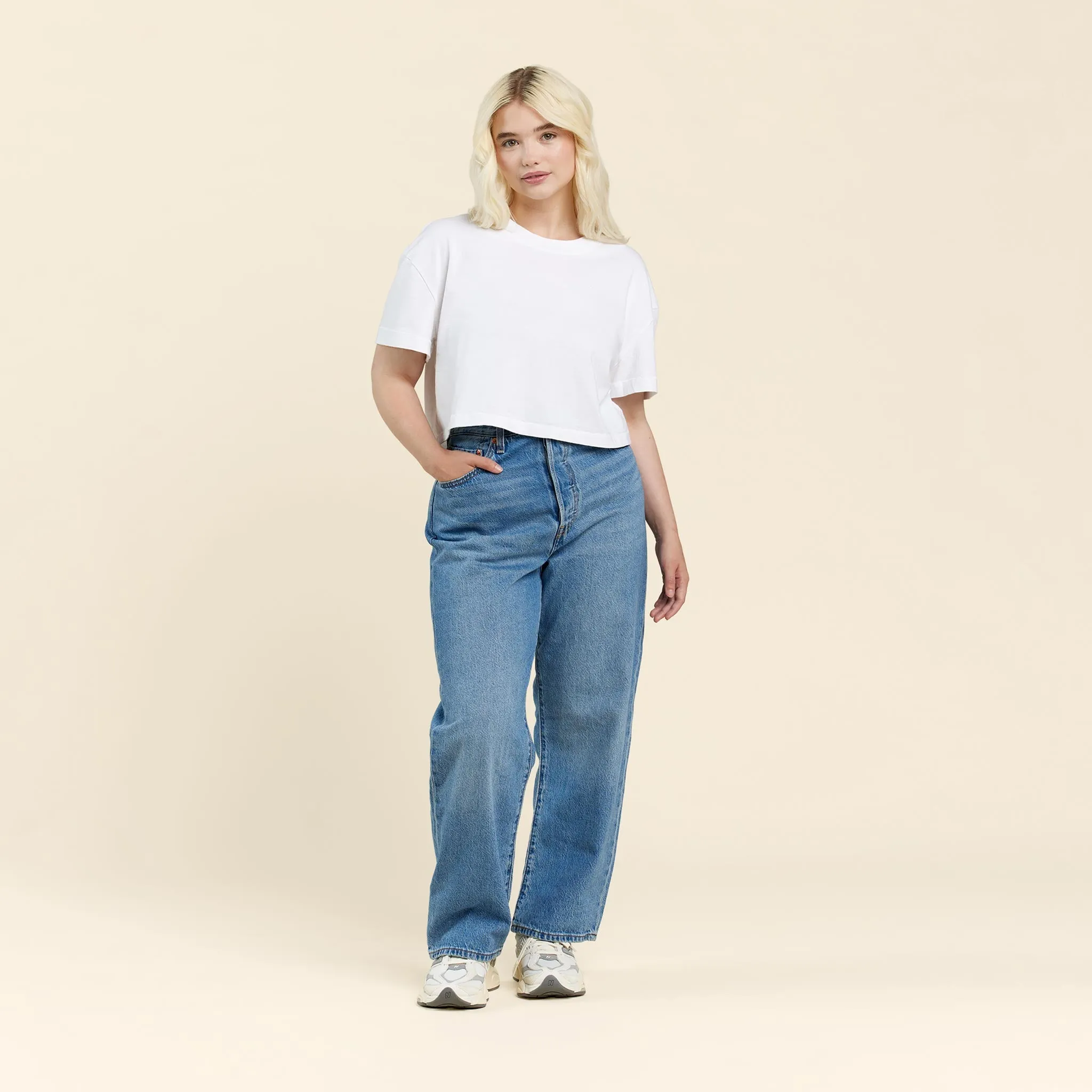 Cropped Tee | White