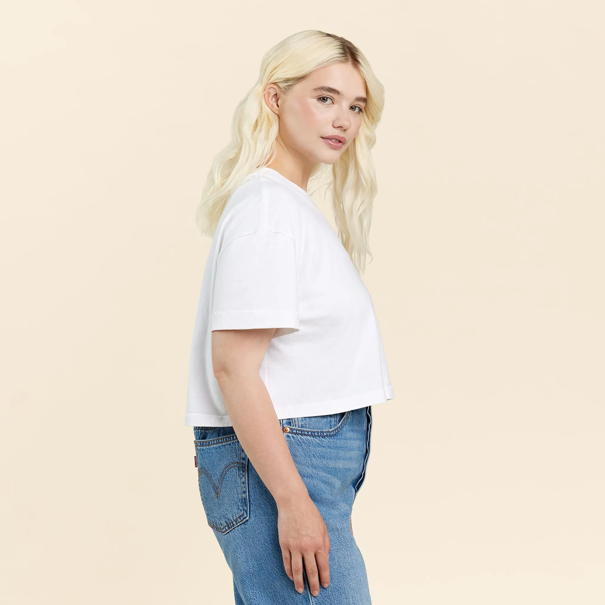 Cropped Tee | White