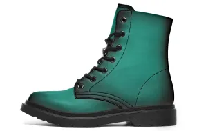 Enchanted Emerald Boots - Vegan Leather Doc-Style Boots with Durable Stitched on Soles