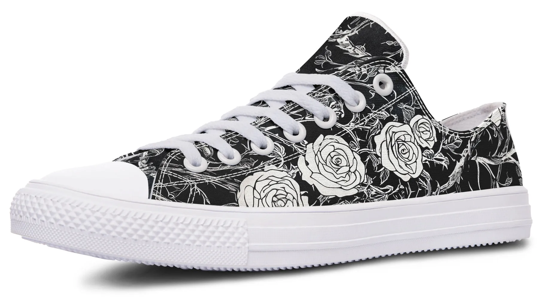 Fragile Rose Low Tops - Classic Premium Canvas Shoes with Comfortable and Durable Soles