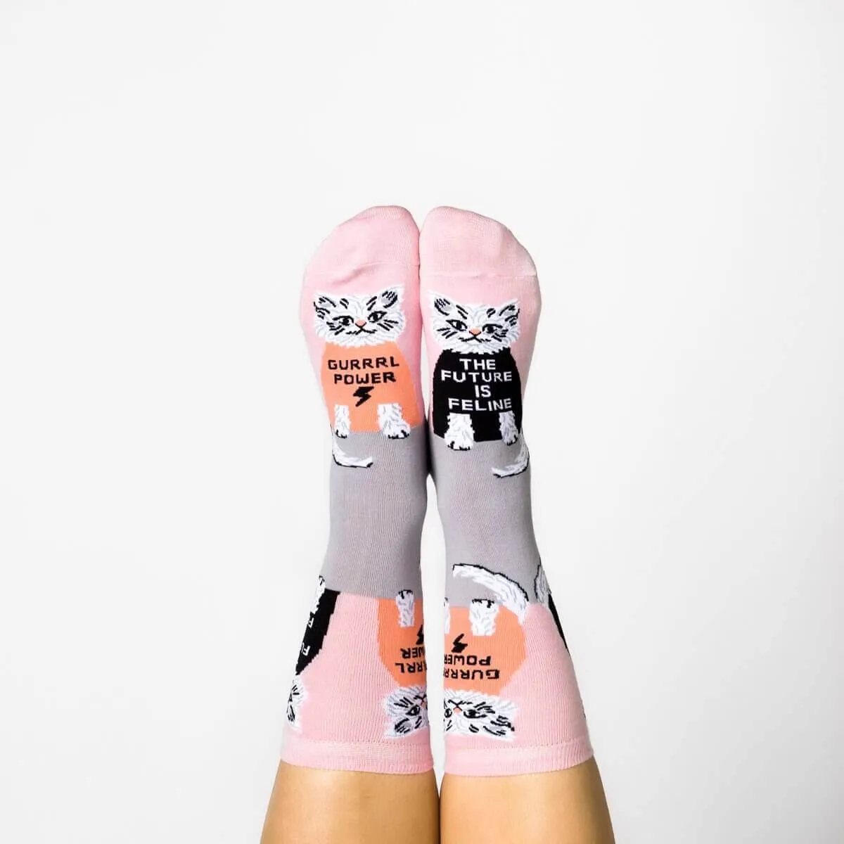 Future is Feline Crew Socks - Small