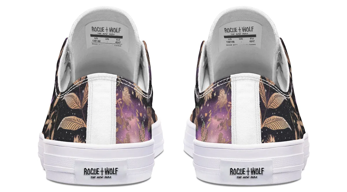 Galactic Bloom Low Tops - Classic Premium Canvas Shoes with Comfortable and Durable Soles