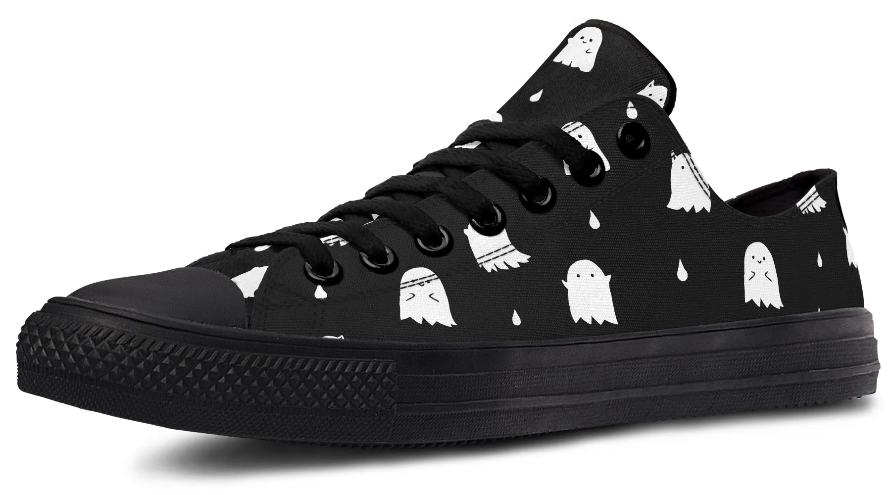 Ghost Party Low Tops - Classic Premium Canvas Shoes with Comfortable and Durable Soles