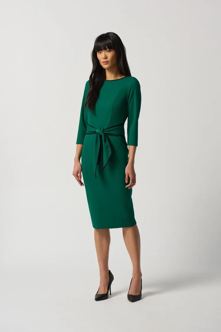 Joseph Ribkoff 3/4 Sleeve Contrast Trim Dress