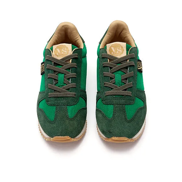 Keegan Sneaker Racing Green Textile and Suede