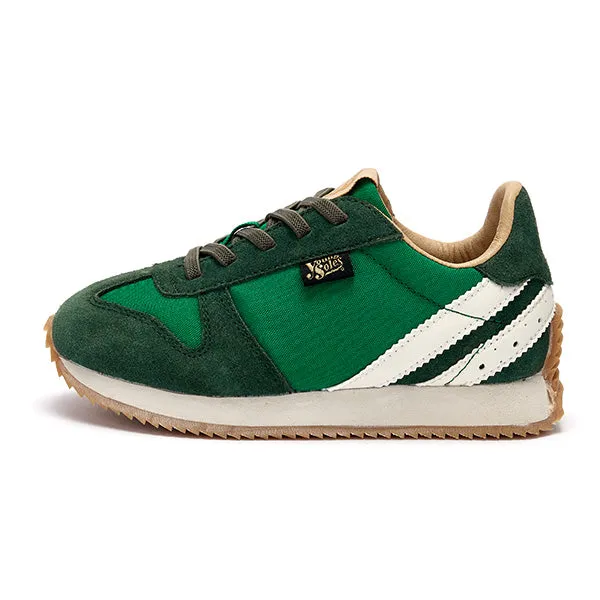 Keegan Sneaker Racing Green Textile and Suede