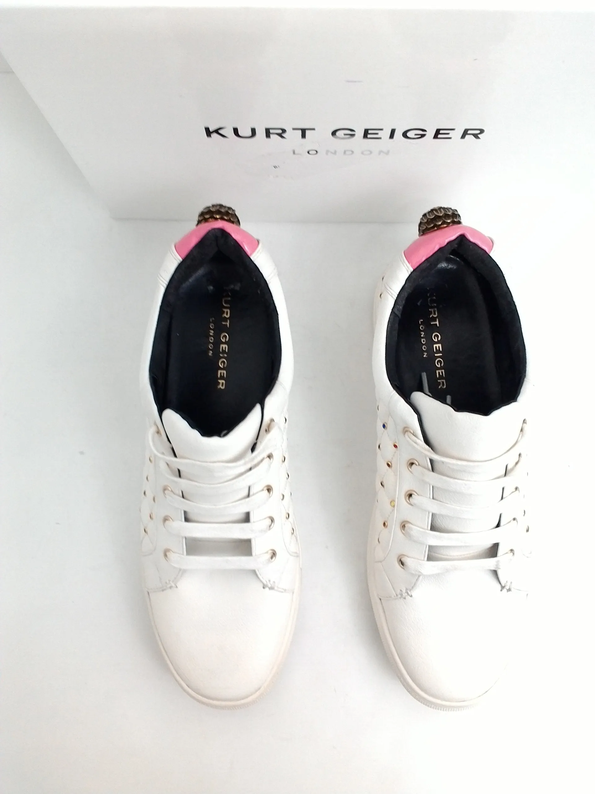 Kurt Geiger Women's Ludo Stud Leather Sneaker Size 41