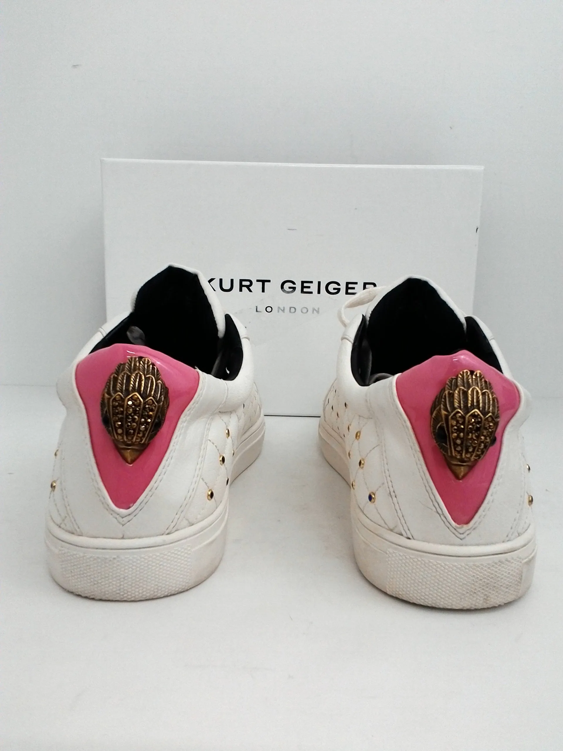 Kurt Geiger Women's Ludo Stud Leather Sneaker Size 41