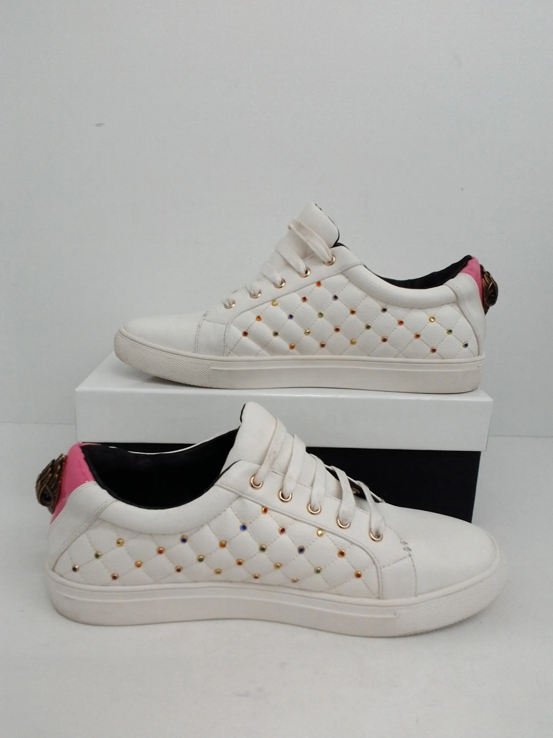 Kurt Geiger Women's Ludo Stud Leather Sneaker Size 41