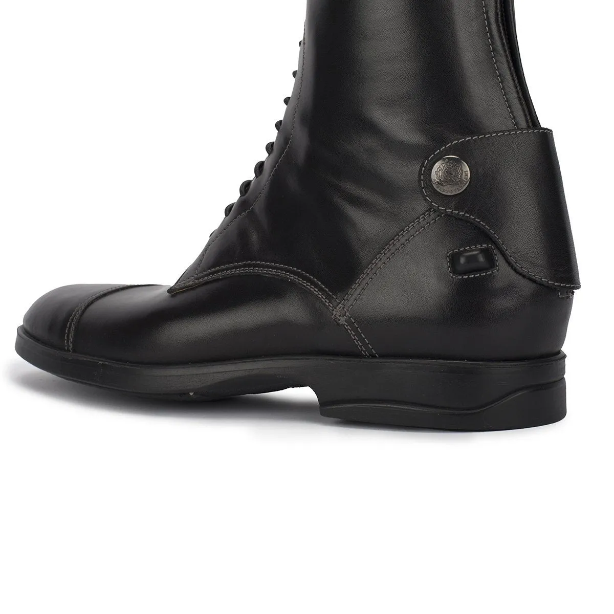 LEONARDO<br>Standard riding boot in black calfskin [34 - 39]