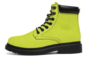 Lime Punch Classic Boots - High Quality Micro-Suede Weatherproof Vegan Shoes with Stitched on Soles