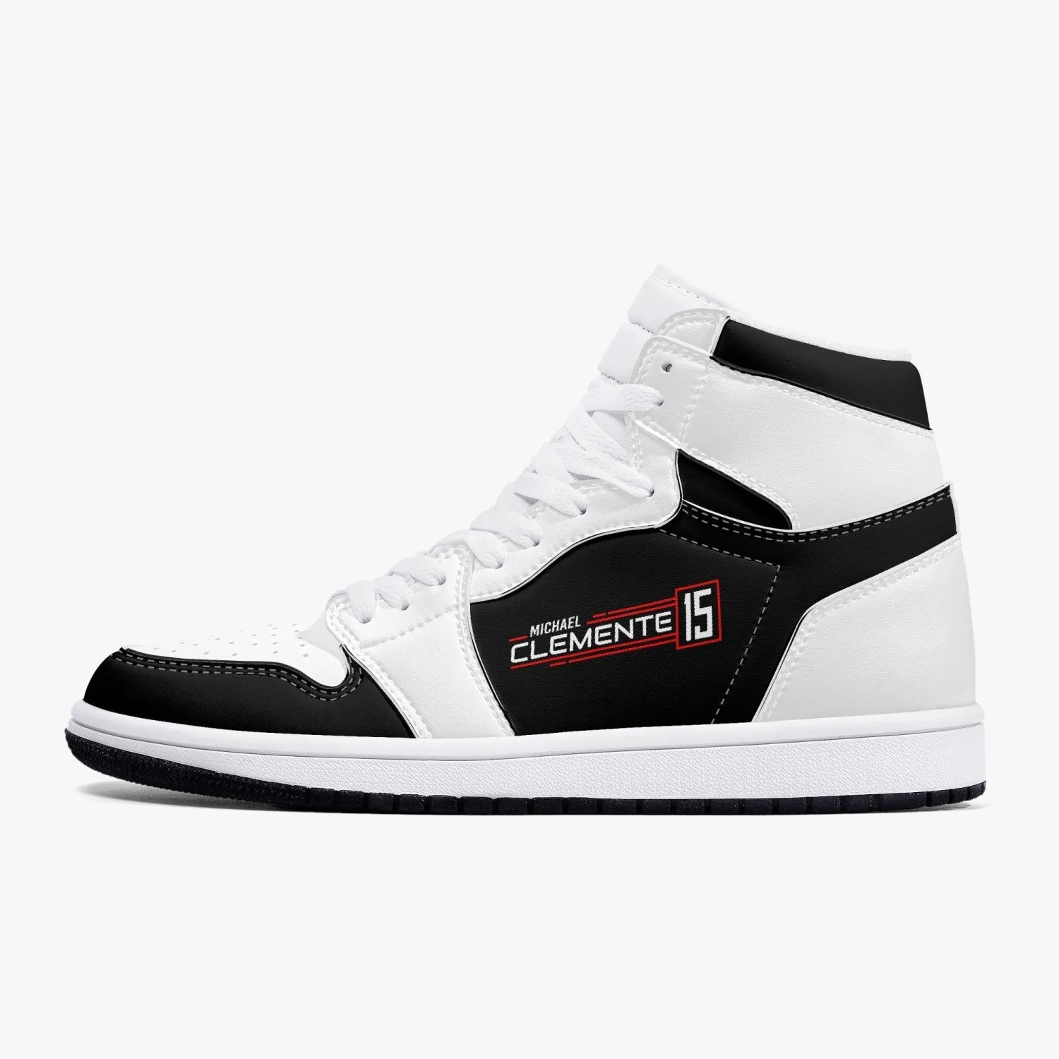 MICHAEL CLEMENTE 15 Ultimate High-Top Leather Sneakers - circuit lace