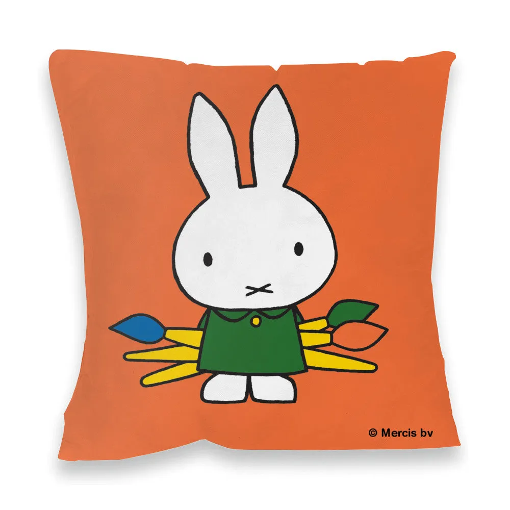 Miffy Holding Paintbrushes Cushion