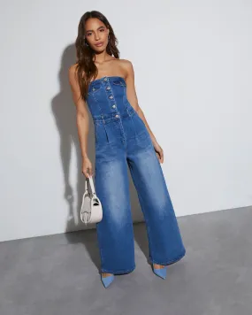 Nanori Strapless Denim Jumpsuit