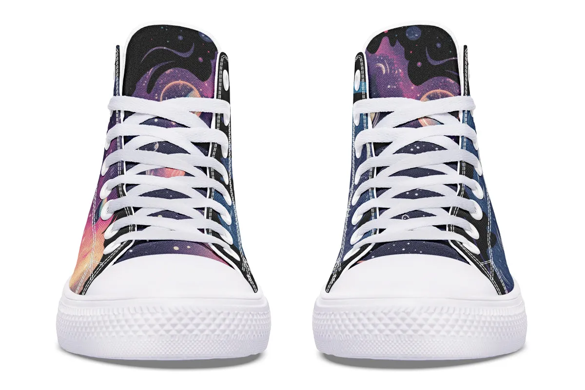 Nebula High Tops - Classic Premium Canvas Shoes with Comfortable and Durable Soles