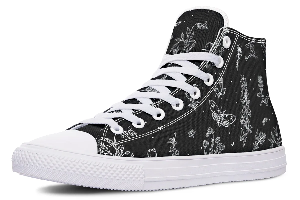 Nightshade High Tops - Classic Premium Canvas Shoes with Comfortable and Durable Soles