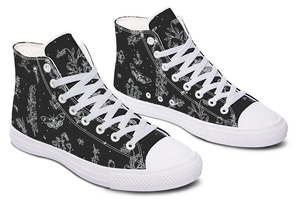 Nightshade High Tops - Classic Premium Canvas Shoes with Comfortable and Durable Soles