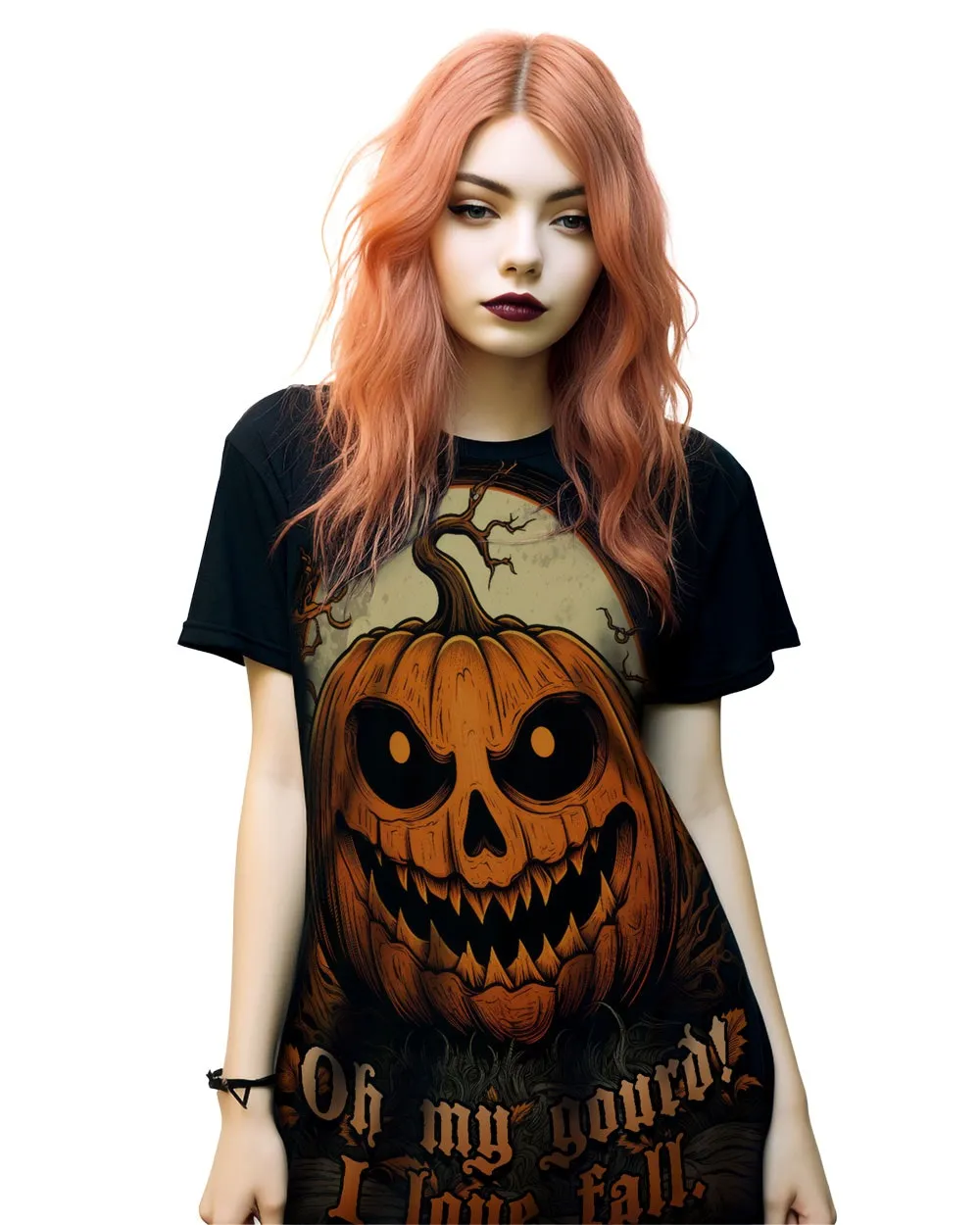 OMG! Tee Dress - Gothic Dark Academia Witchy Alt Style Halloween Grunge Occult T-shirt Dress