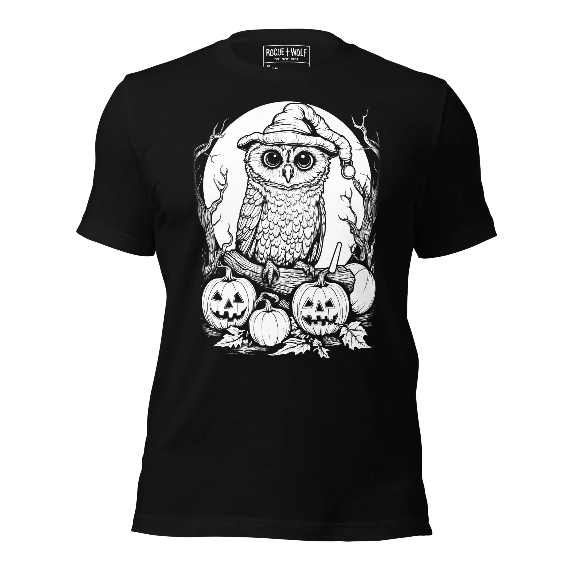 Owl's Night Out Tee - Alt Goth T-Shirt Unisex Halloween Dark Academia Occult Fashion Grunge Witchy Vegan Style